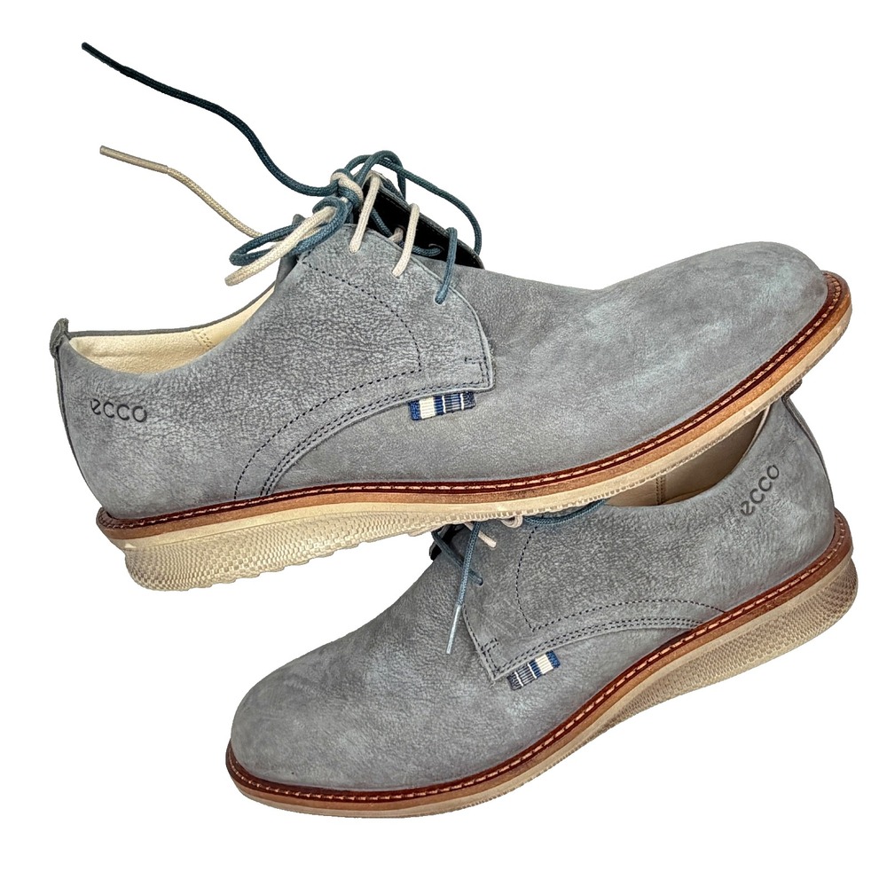 ECCO gray suede lace-up derby shoes men's‎ EU 40 (US ~7–7.5) - Picture 2 of 11